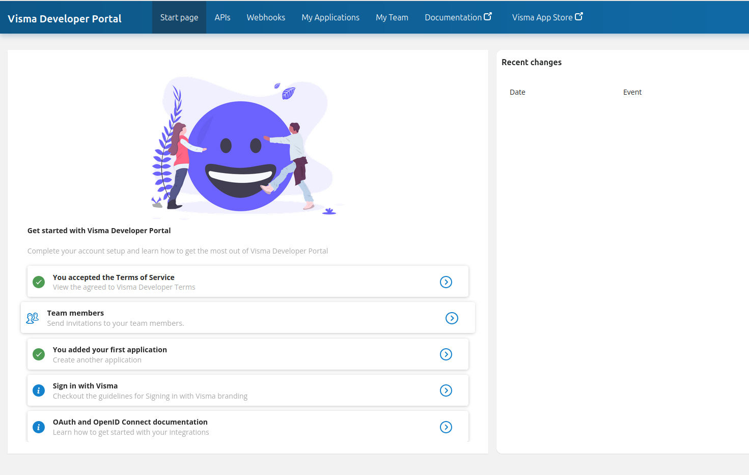 Start page